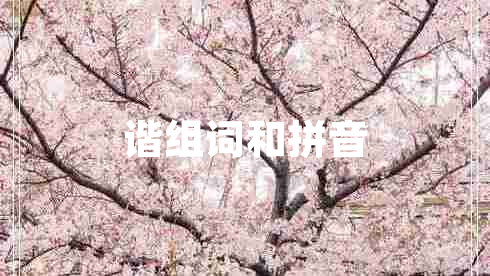 諧組詞和拼音