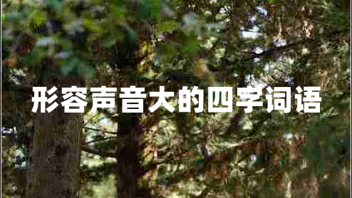 形容聲音大的四字詞語(yǔ)