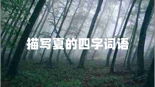 描寫(xiě)夏的四字詞語(yǔ)