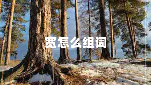 寬怎么組詞