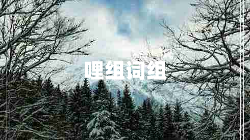 哩組詞組