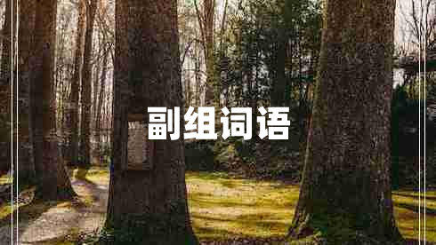 副組詞語(yǔ)