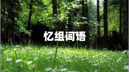 憶組詞語(yǔ)