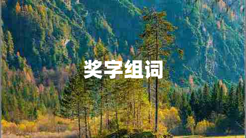 獎字組詞