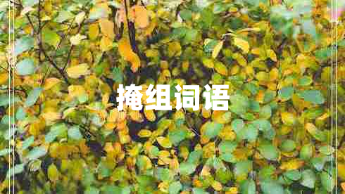 掩組詞語(yǔ) 掩組詞語(yǔ)