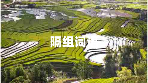 隔組詞語(yǔ)