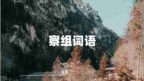 察組詞語 察組詞語