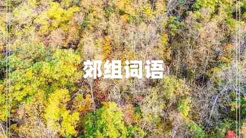 郊組詞語(yǔ)