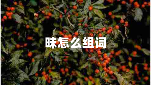 昧怎么組詞