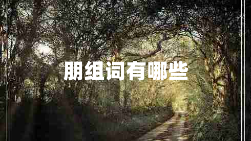 朋組詞有哪些
