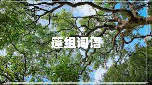 篷組詞語(yǔ)