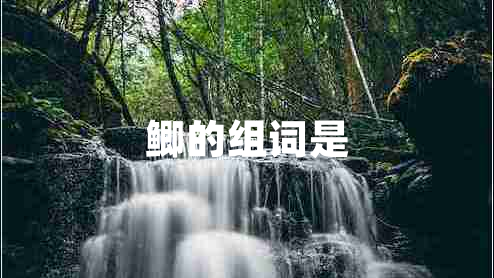 鯽的組詞是