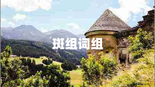 斑組詞組