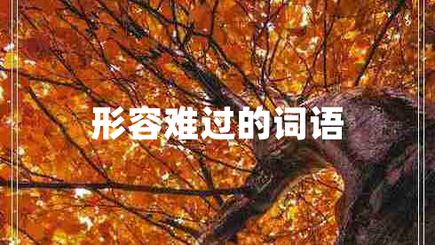 形容難過(guò)的詞語(yǔ)