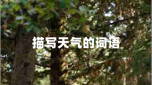 描寫(xiě)天氣的詞語(yǔ)
