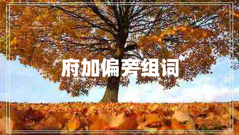 府加偏旁組詞