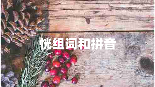 恍組詞和拼音