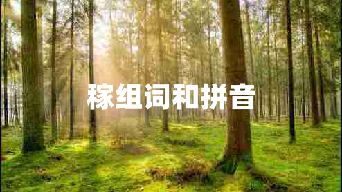 稼組詞和拼音