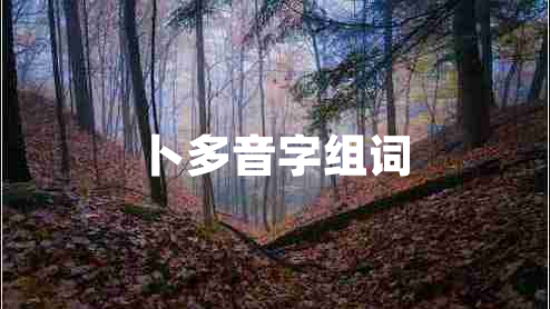 卜多音字組詞
