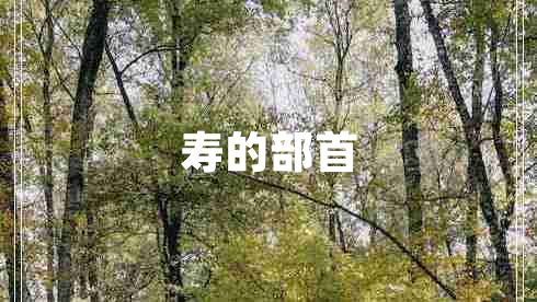 壽的部首
