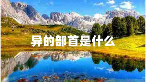 異的部首是什么