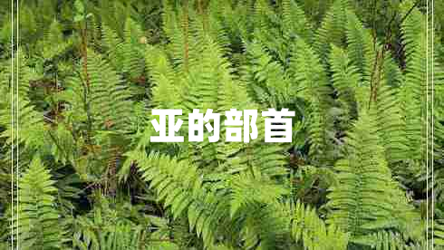 亞的部首