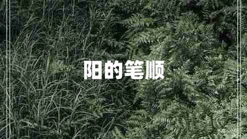 陽(yáng)的筆順