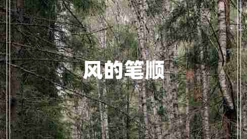 風(fēng)的筆順