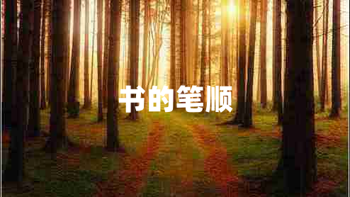 書(shū)的筆順