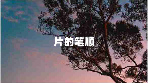 片的筆順