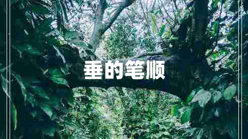 垂的筆順
