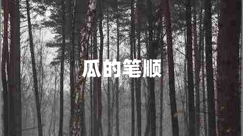 瓜的筆順