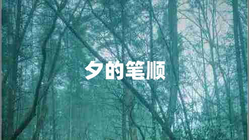 夕的筆順