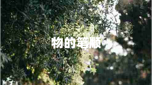 物的筆順