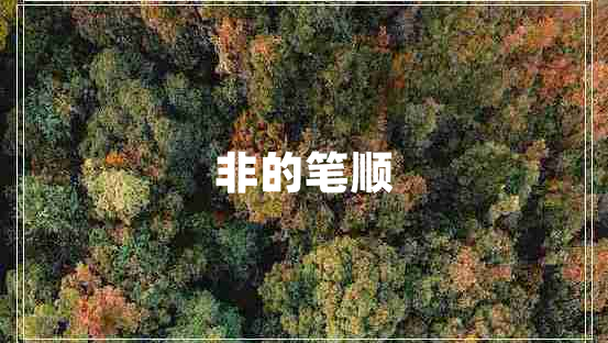 非的筆順