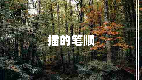 插的筆順