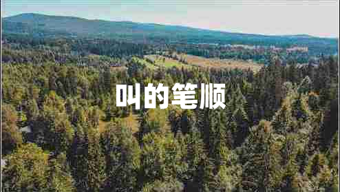 叫的筆順