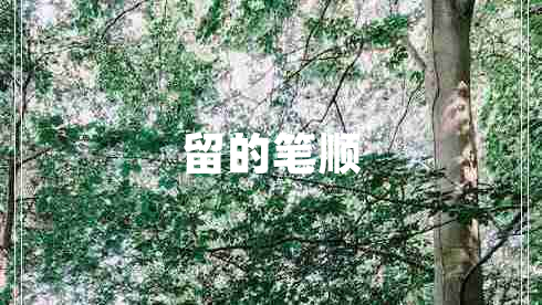 留的筆順
