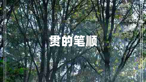 貫的筆順