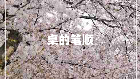桌的筆順