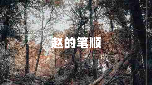 趙的筆順