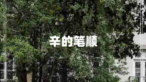 辛的筆順