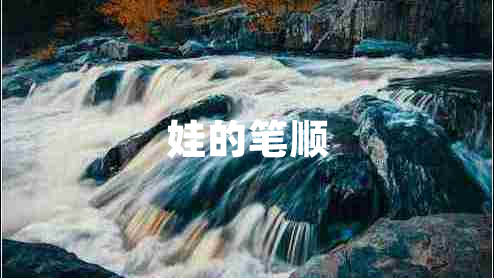 娃的筆順