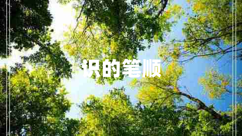 識的筆順