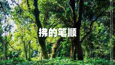 拂的筆順