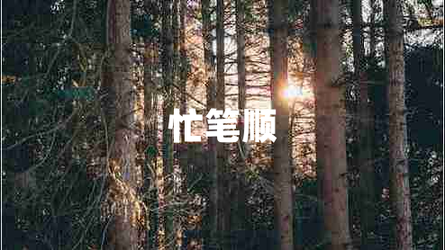 忙筆順