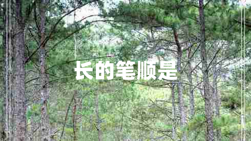 長(cháng)的筆順是