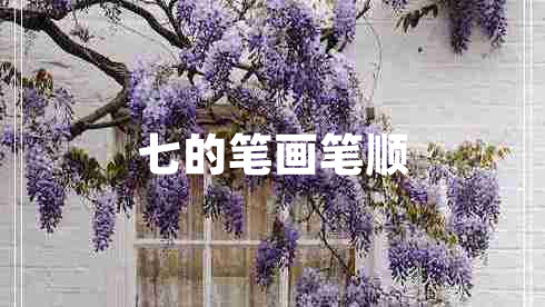 七的筆畫(huà)筆順