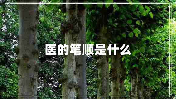 醫的筆順是什么