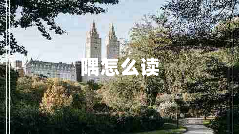 隅怎么讀